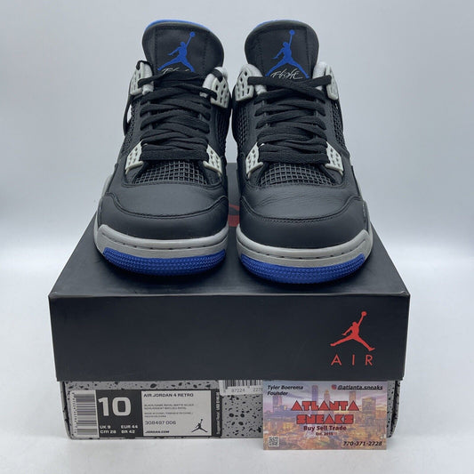 Size 10 - Jordan 4 Retro Motorsports Alternate 2017 Grey Black (308497-006)