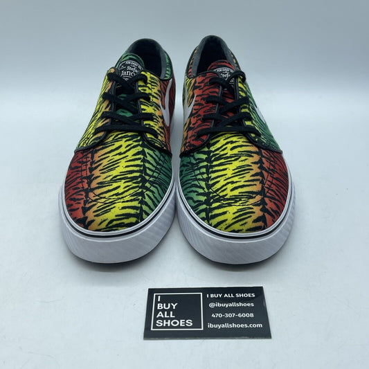 Size 12 - Nike Stefan Janoski Canvas Tiger Pack Green White Suede (615957-613)