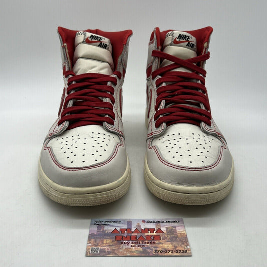 Size 10 - Air Jordan 1 Retro OG High Phantom White Red Leather (555088-160)