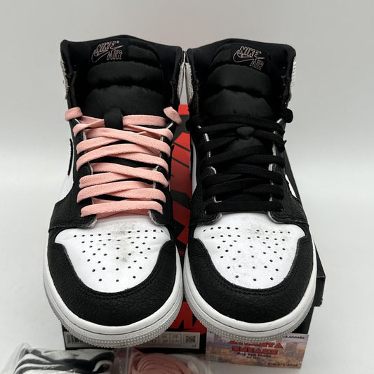 Size 9.5 - Jordan 1 Retro OG High Stage Haze White Pink Cracked Suede OG All