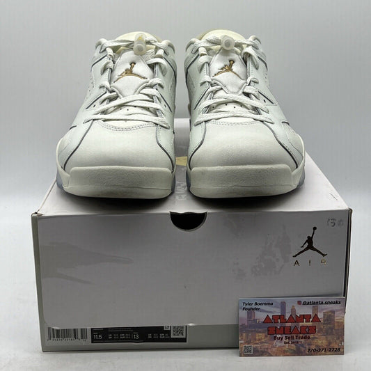 Size 11.5 - Air Jordan 6 Low Lunar New Year White Gold Leather (DH6928-073)