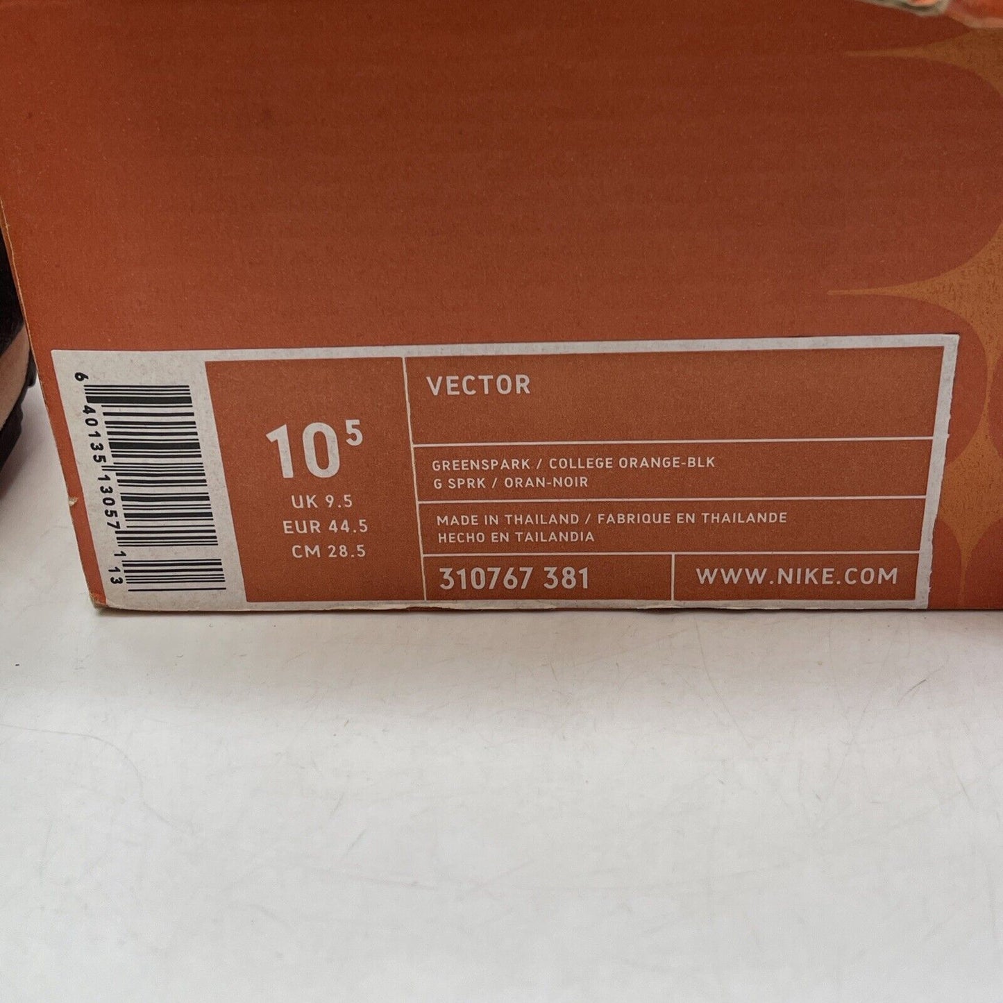 Size 10.5 - Nike Vector Green Black Orange Suede Leather (310767-381)