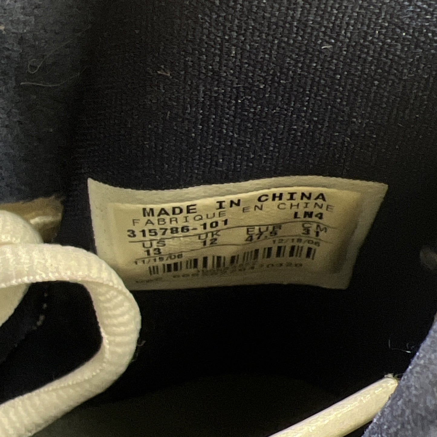 Size 13 - Air Jordan Jumpman Jeter Vital White Midnight Navy (315786-101)