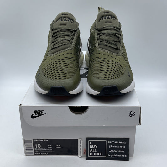 Size 10 - Nike Air Max 270 Medium Olive Green Black Suede Leather (AH8050-201)