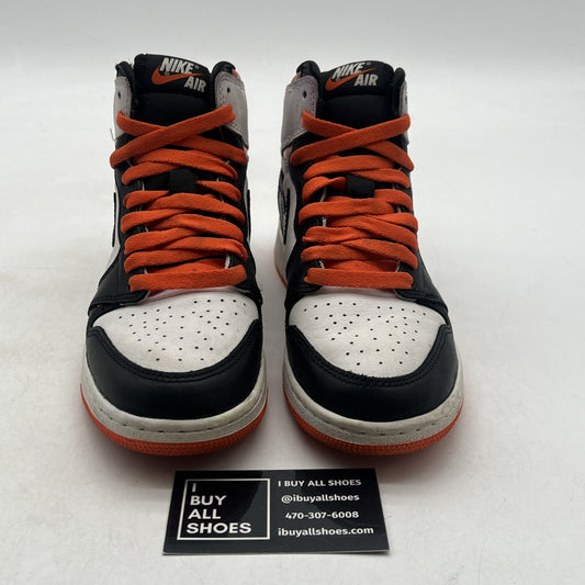 Size 5.5 - Air Jordan 1 Retro High Electro Orange (555088-180)