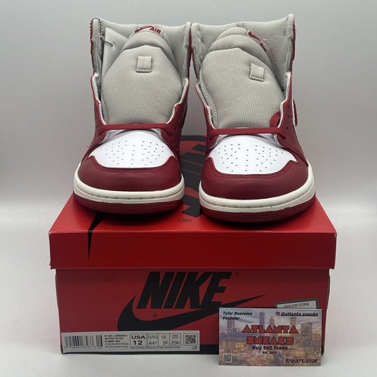 Size 12 - Jordan 1 High Varsity Red Wmns Brand New Og All White