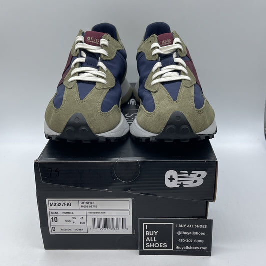 Size 10 - New Balance FIGS x 327 Olive Blue Suede (MS327FIG)