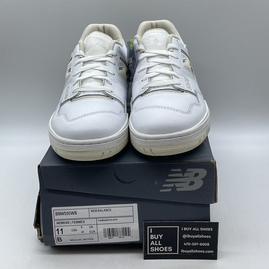 Size 11W - New Balance 550 Silver Birch White Leather (BBW550WS)