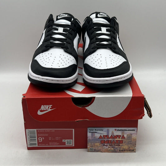 Size 9.5 - Nike Dunk Low Black White W Brand New Og All