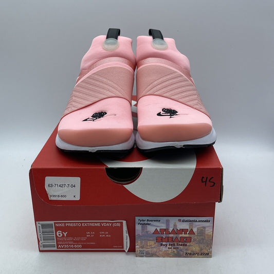 Size 6Y- Nike Presto Extreme VDay Valentines Day Pink Black Suede (AV3516-600)
