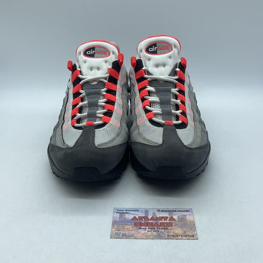 Size 10 - Nike Air Max 95 OG Solar Red Greet Pink Suede Black (AT2865-100)