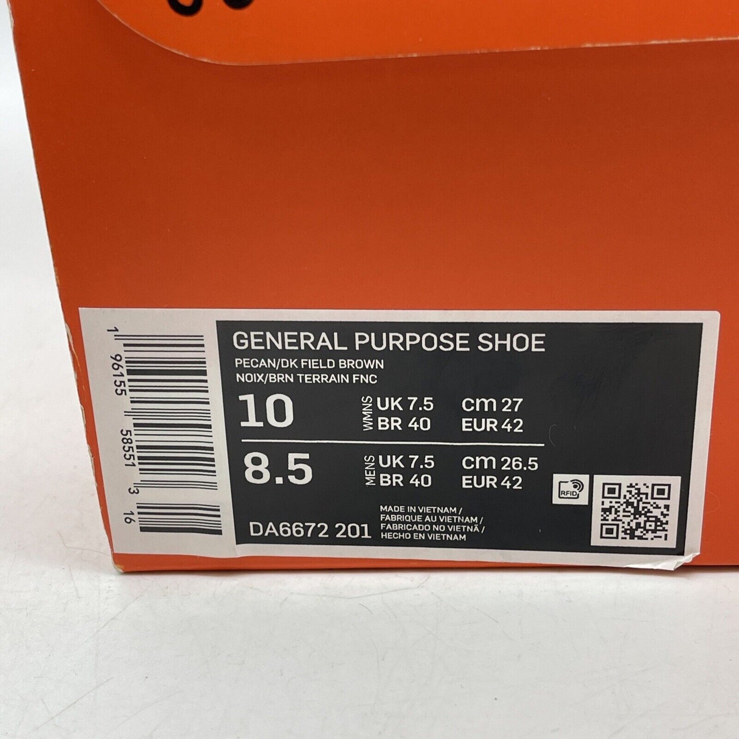Size 6.5W - NikeCraft General Purpose Shoe x Tom Sachs Low Brown (DA6672-201)