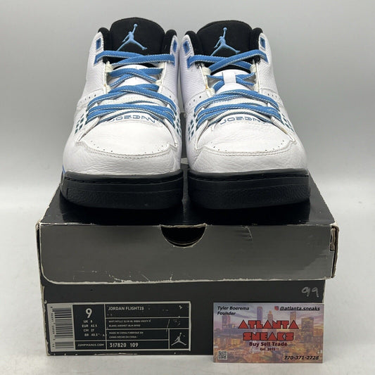 Vintage Nike Air Jordan Flight 23 White Carolina Blue Size 9 (317820-109)