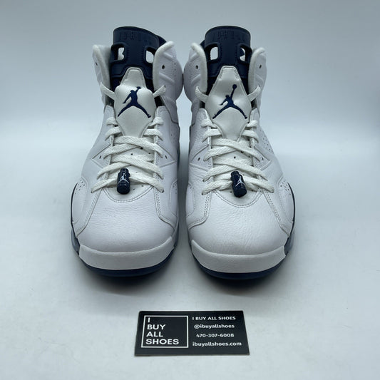 Size 12 - Jordan 6 Retro Midnight Navy White Leather (CT8529-141)