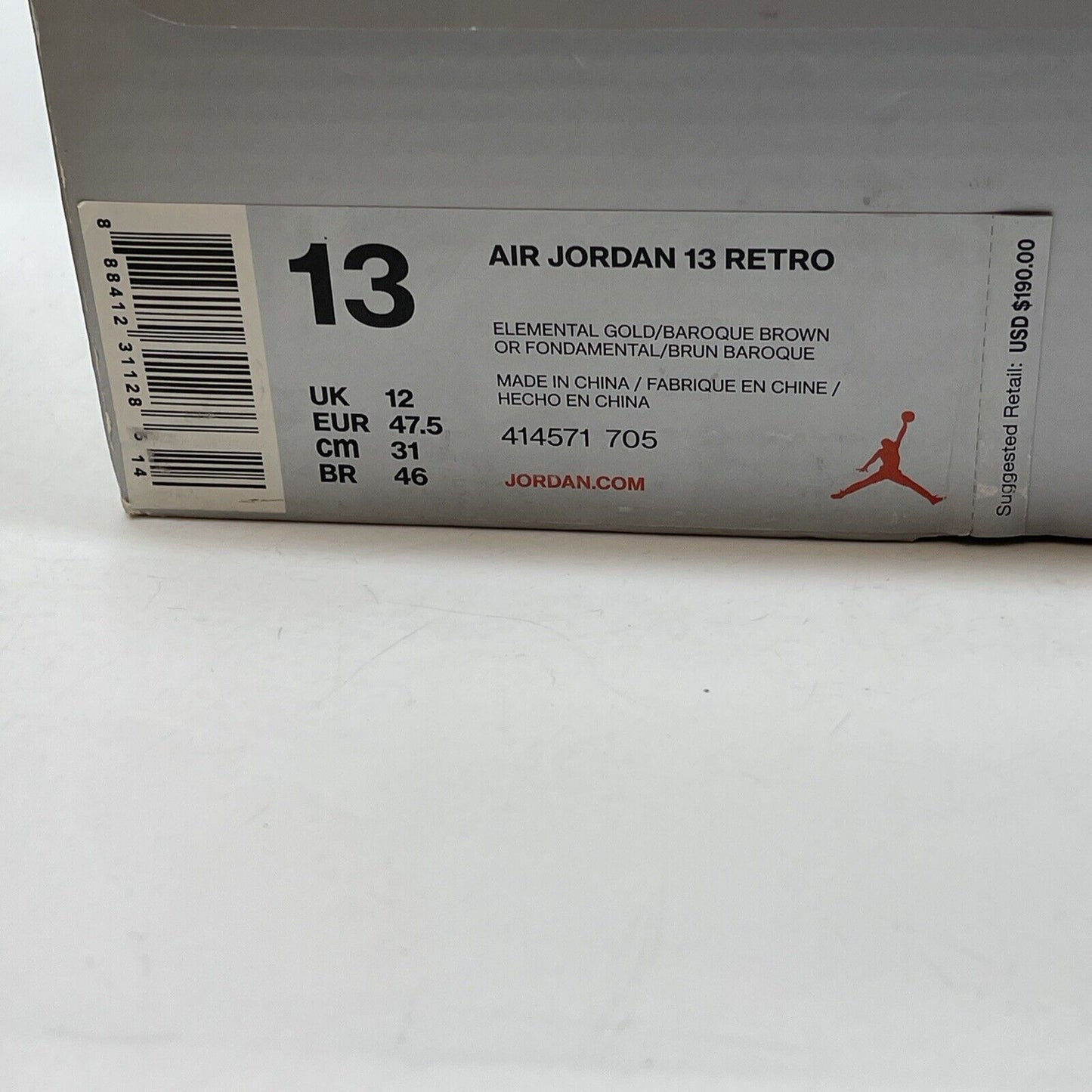 Size 13 - Air Jordan 13 Retro Wheat Suede Leather (414571-705)