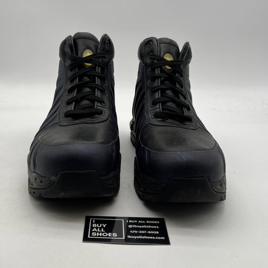 Size 12 - Nike Foamposite Black/Club Purple (333791-504)