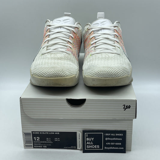 Size 12 - Nike Kobe 11 Elite 4KB Low White Horse Green Suede (824463-199)