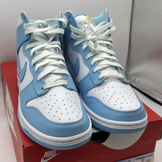 Nike SB Dunk High Blue Chill New Sz 10 With Original Box Whir Yellow Blue Icy Al