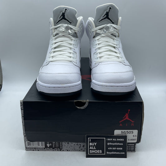 Size 9.5 - Air Jordan 5 Retro 2015 White Metallic (136027-130)