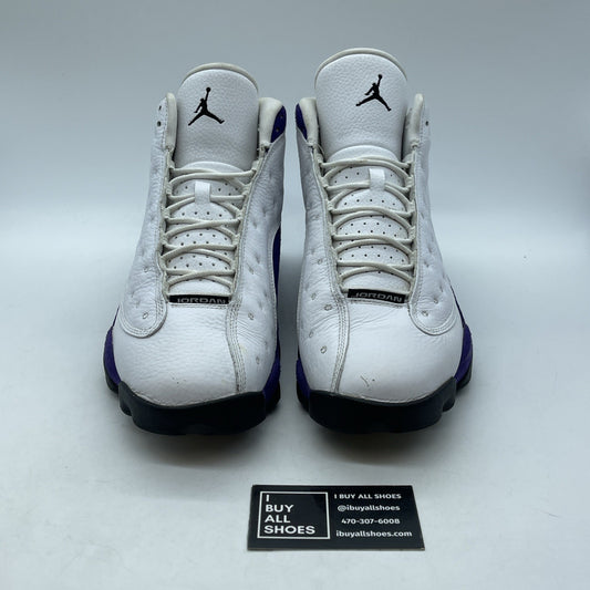 Size 11 - Air Jordan 13 Retro Lakers Purple White Suede Leather (414571-105)
