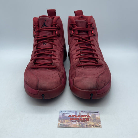 Size 12 - Air Jordan 12 Retro Gym Red Black Suede Leather (130690-601)
