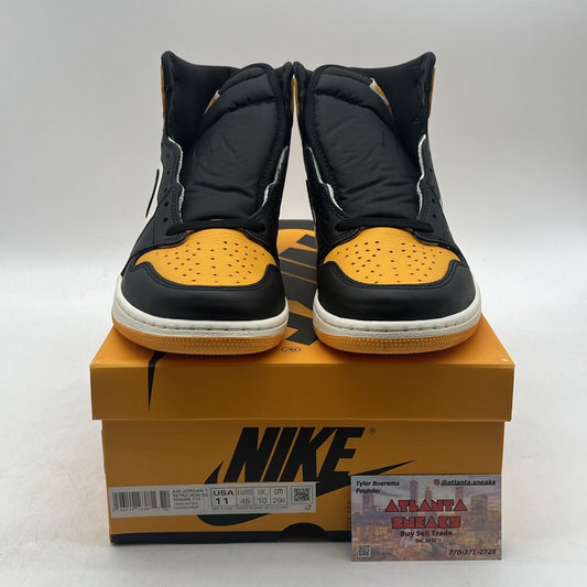 Size 11 - Jordan 1 Retro OG High Yellow Toe Black White Leather (555088-711)