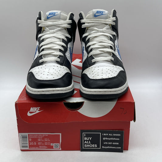 Size 9 - Nike Dunk High EMB 'University Blue' White Leather (FJ4210-001)