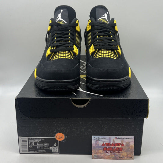 Size 11.5 - Jordan 4 Retro Mid Thunder Brand New Oh All Yellow Black
