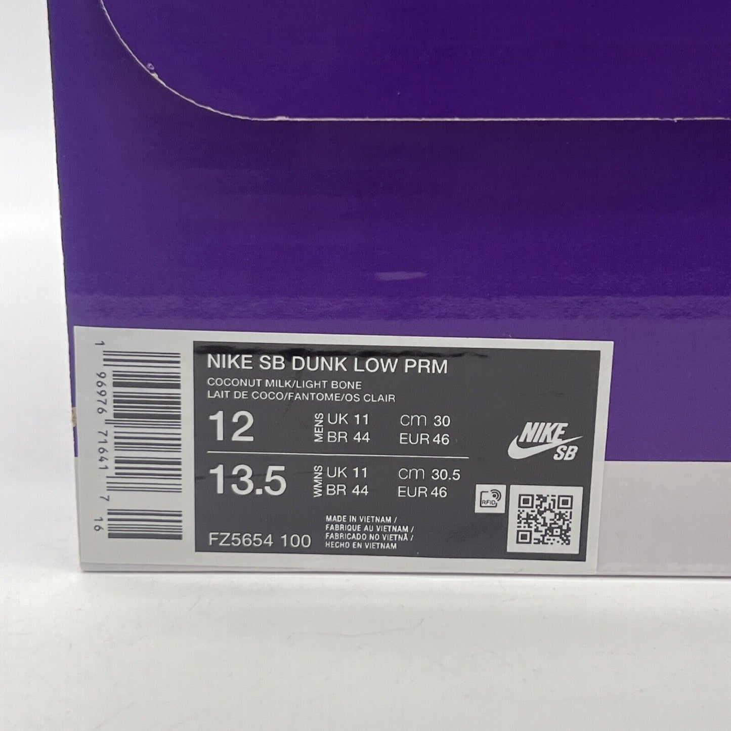 Size 12 - Nike Dunk Premium SB Low City of Love Collection - Coconut Milk