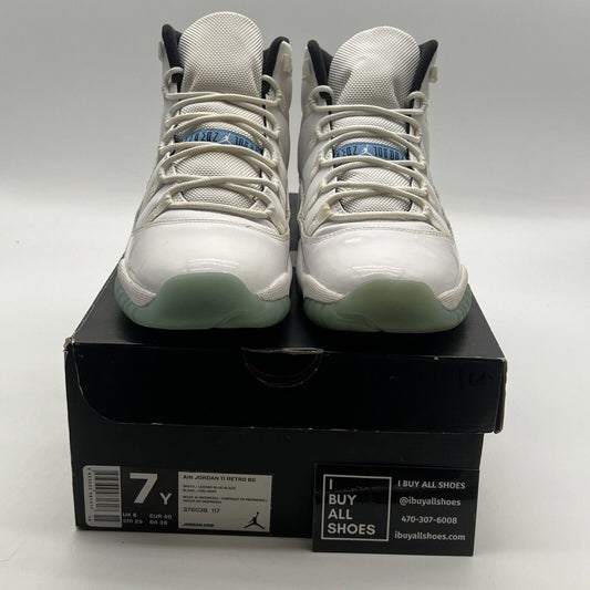 Size 7Y - Nike Air Jordan 11 Retro GS “Legend Blue” 2014 (378038 117)