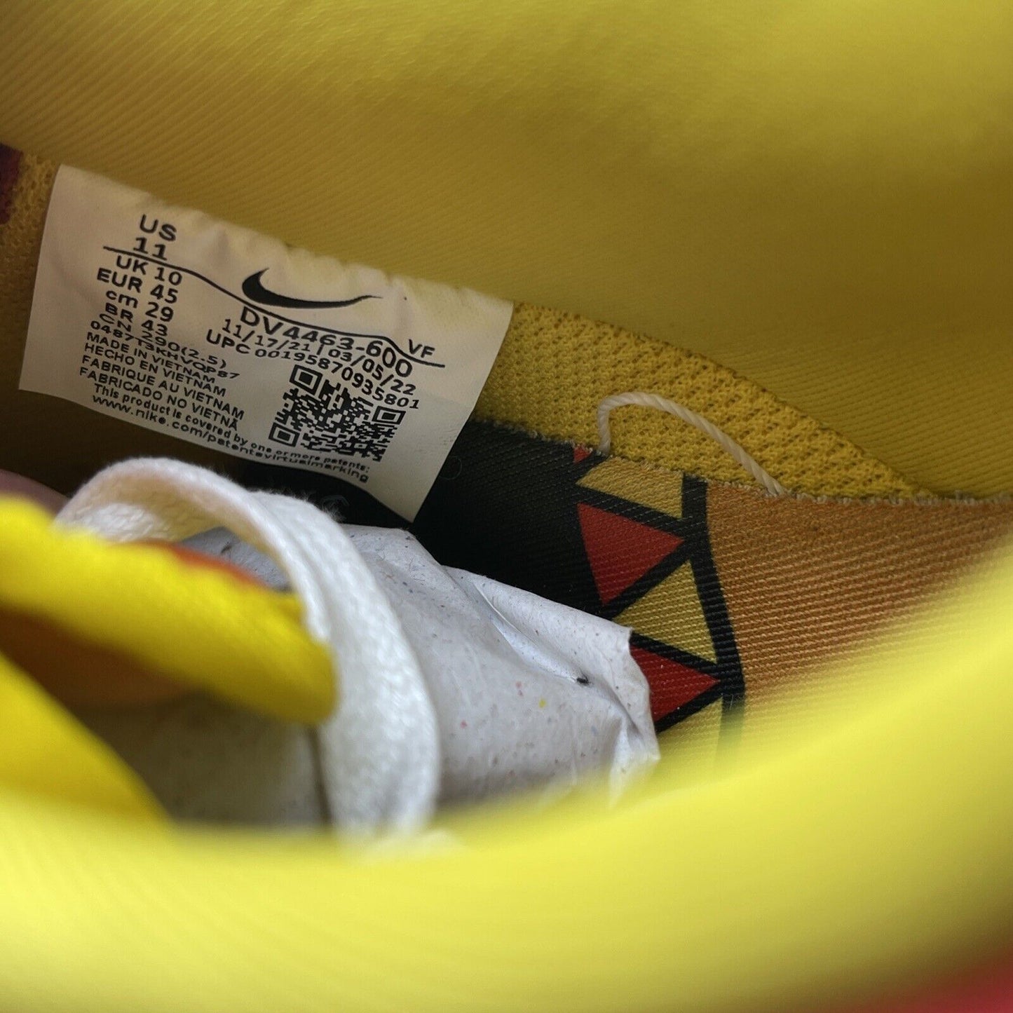 Size 11 - Nike Air Force 1 '07 LV8 Little Accra Yellow Red White (DV4463-600)
