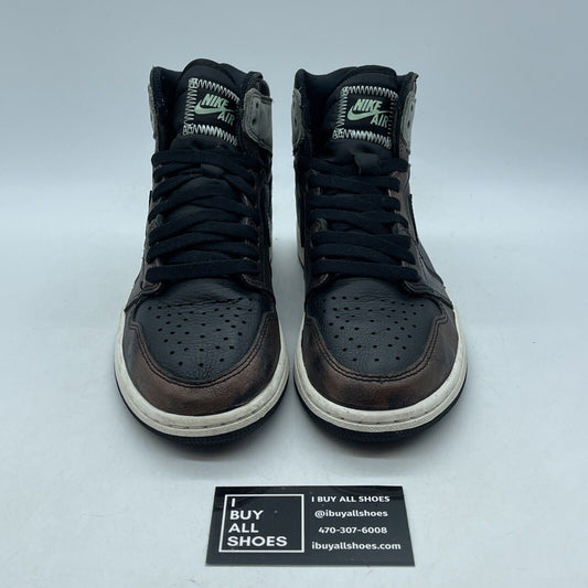 Size 6 - Air Jordan 1 Retro OG High Patina Grey Black Leather Suede (555088-033)