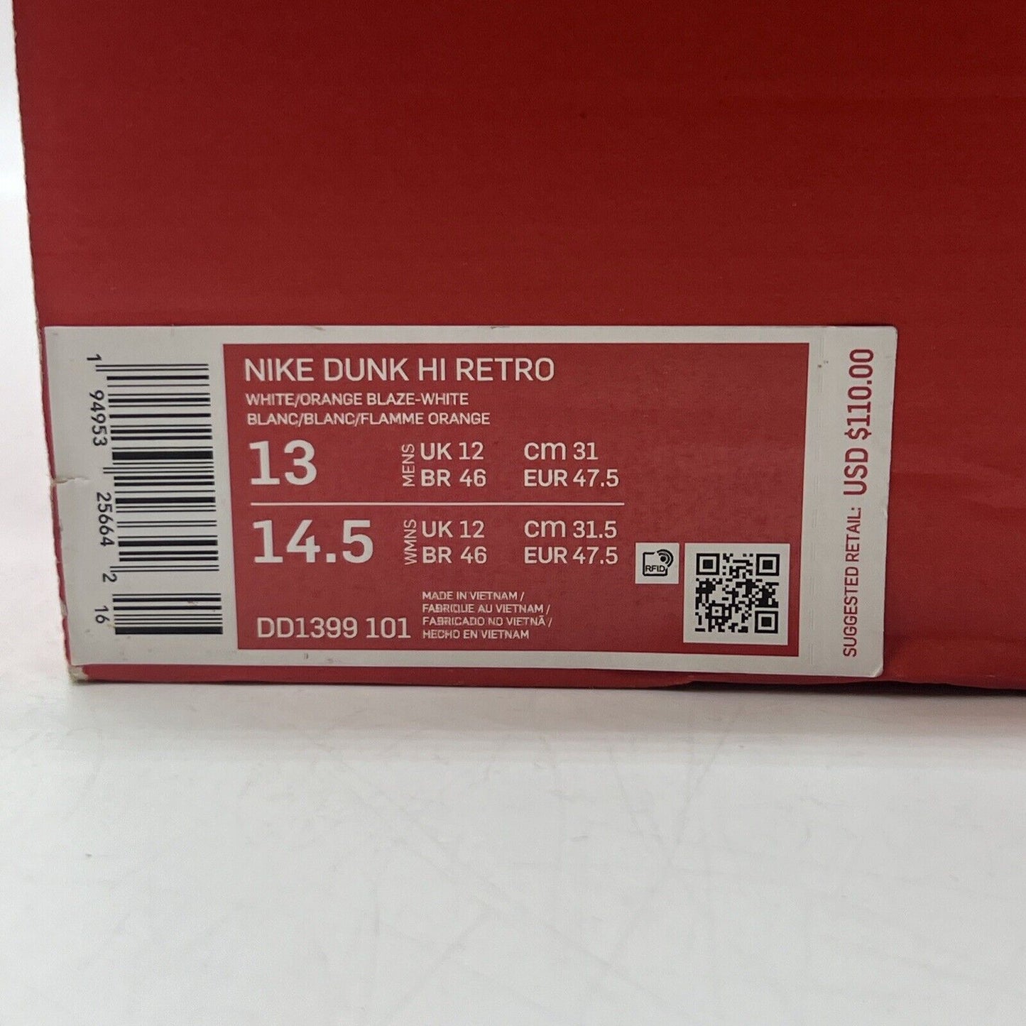 Size 13 - Nike Dunk High SP Syracuse 2021 Brand New Og All