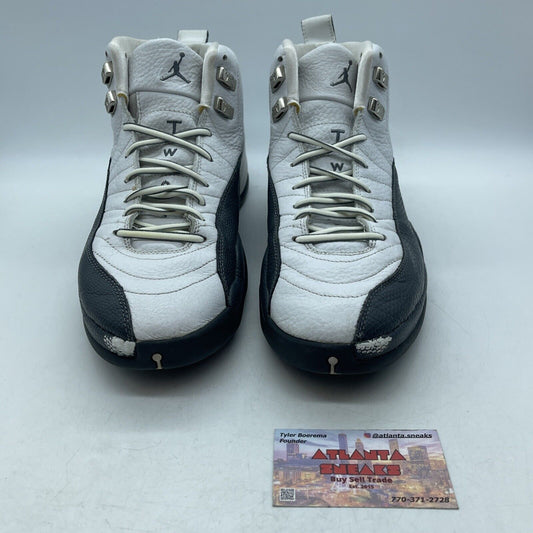 Size 10.5 - Air Jordan 12 Retro Flint Grey White Silver Red (136001-102)