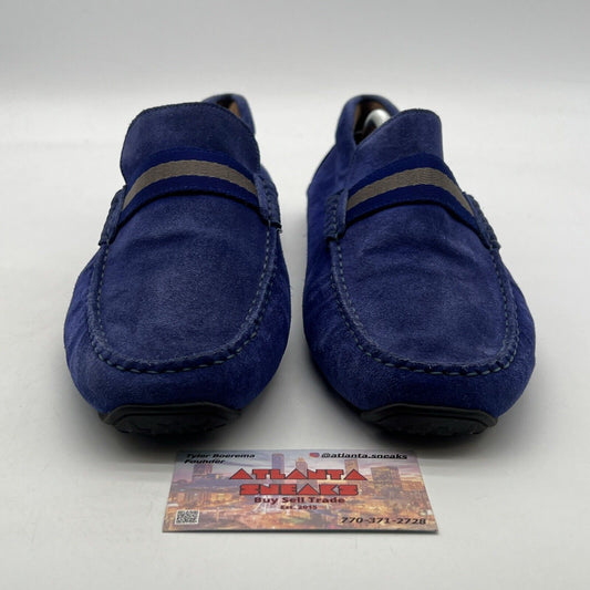 Size 11 - Bally Wabler Royal Blue Suede Leather Driving Loafers