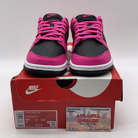Size 7.5W - Nike Dunk Low Fierce Pink Black White Leather (DD1503-604)