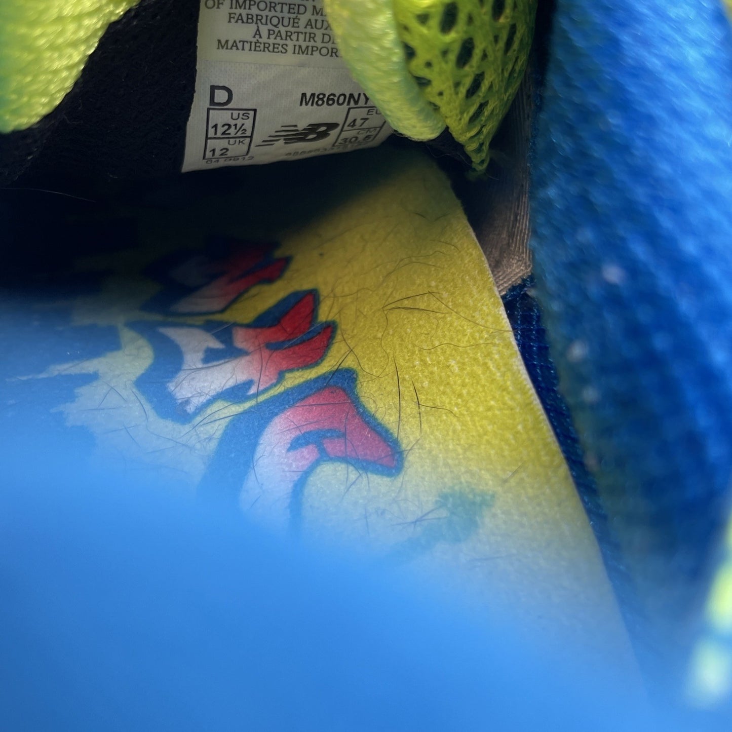 Size 12.5 - NYC Marathon New Balance - Blue Red Suede (M860NYC3)