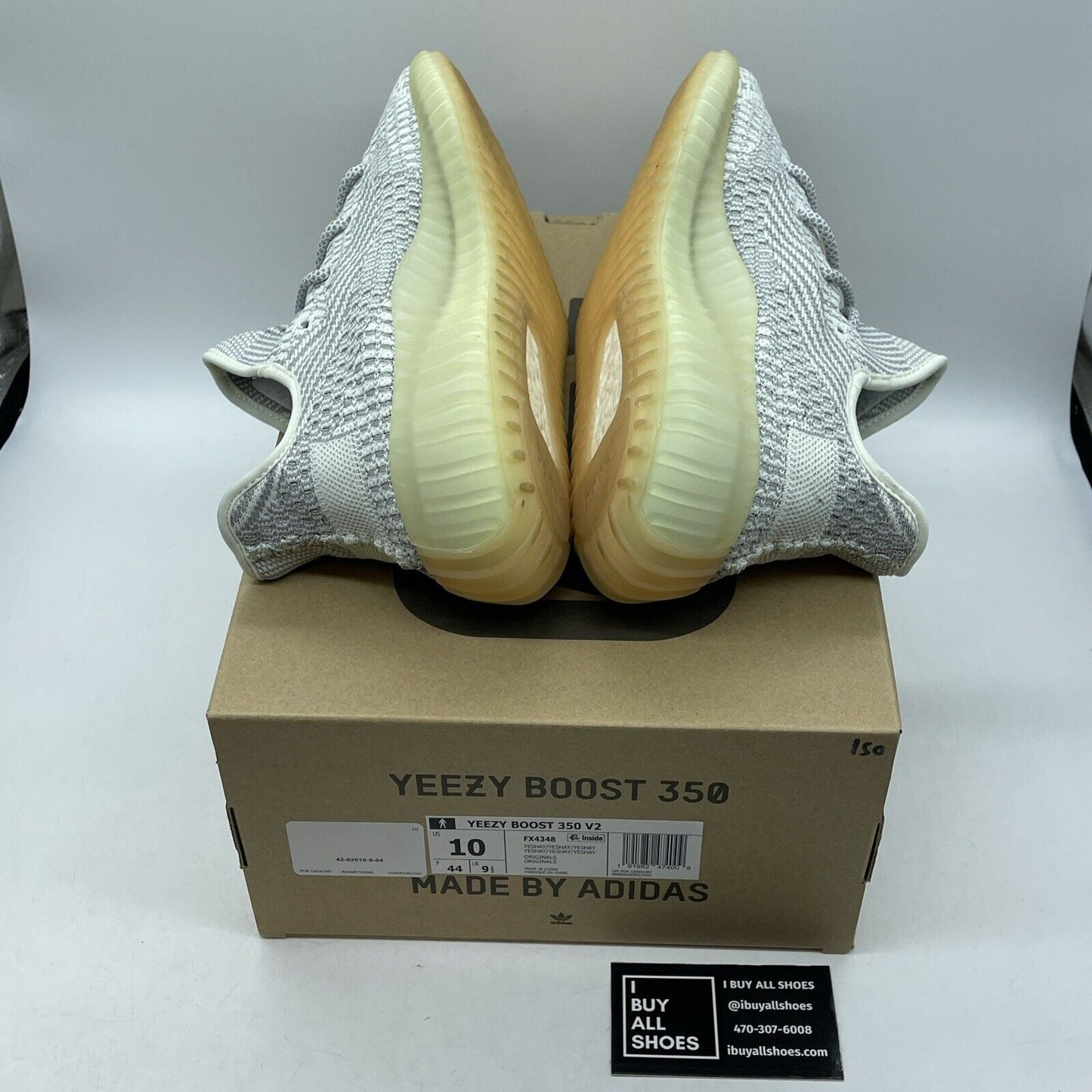 Size 10 - adidas Yeezy Boost 350 V2 Yeshaya Non-Reflective Blue White (FX4348)