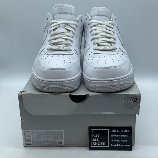 Size 13 - Nike Air Force 1 '07 Low Triple White Suede Leather (CW2288-111)