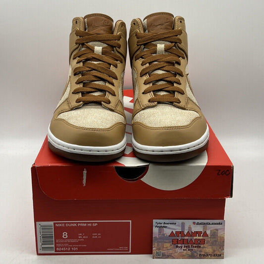 Size 8.5 - Nike Dunk Premium Sp High Acorn White Leather (624512-101)