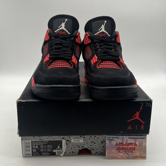 Size 11.5 - Jordan 4 Retro Mid Red Thunder Black Red Suede (CT8527-016)