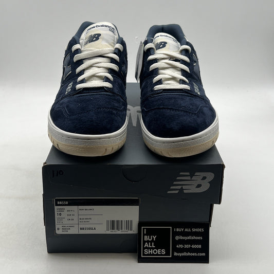 Size 10 - New Balance 550 Suede Indigo Navy Blue Sneakers Shoes (BB550SLA)