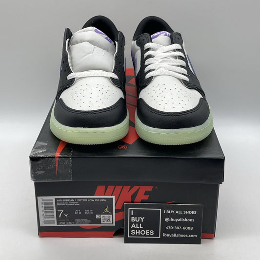 Size 7Y - Nike Air Jordan 1 Retro Low Black Raspberry Leather (HF0410-001)