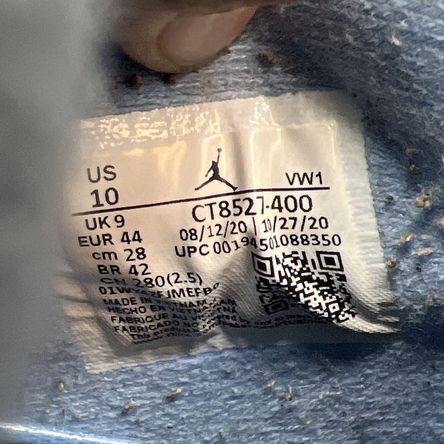 Size 10 - Jordan 4 Retro Mid University Blue White Grey Black (CT8527-400)