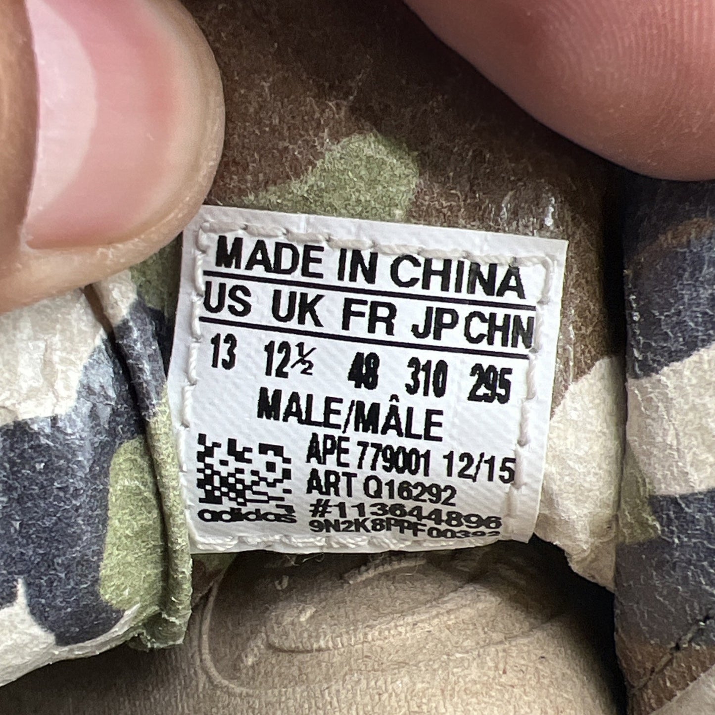 Size 13 - adidas Superstar 80s Qs Camo Stripes (Q16292)