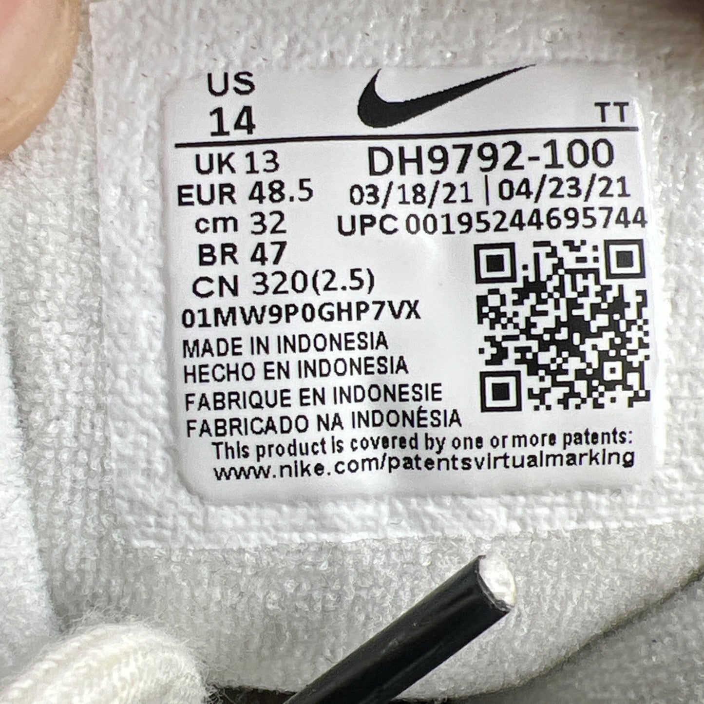 Size 14 - Nike Air Max 95 QS Japan (DH9792-100)