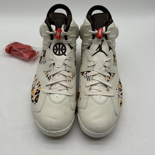 Size 13 - Air Jordan 6 Retro Quai 54 - Sail Gum Cream Leather Yellow Brown Accen