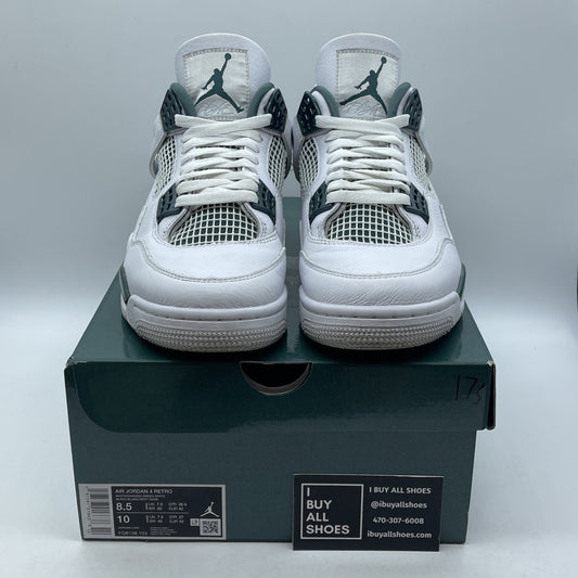 Size 8.5 - Air Jordan 4 Retro Oxidized Green White Leather (FQ8138-103)