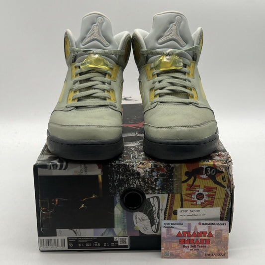 Size 10 - Jordan 5 JADE HORIZON 2022 Black Suede (DC7501-300)