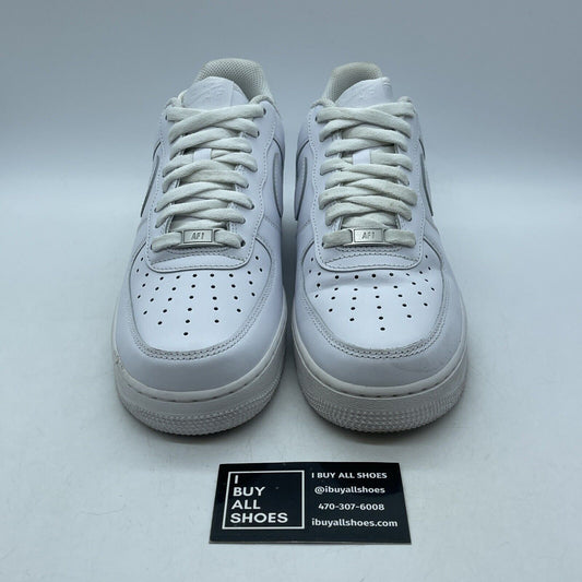 Size 9 - Nike Air Force 1 '07 Low Triple White Leather Suede (CW2288-111)
